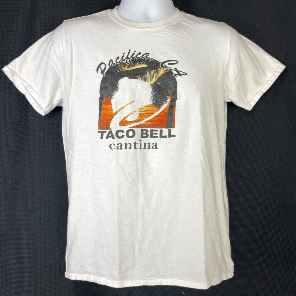 Taco Bell Cantina Pacifica CA Famous Seaside Restaurant T-Shirt S/M Mens 38x25 - Picture 2 of 3